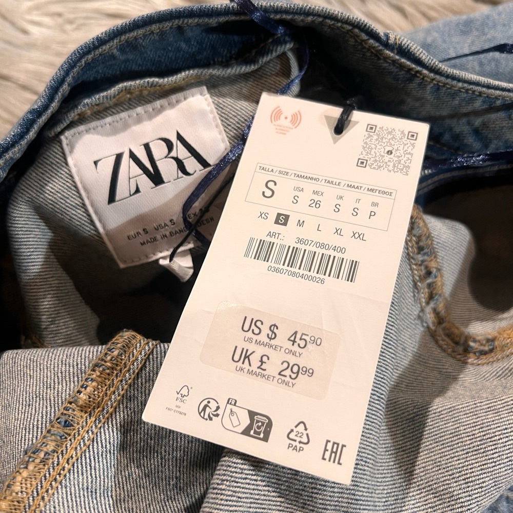 NWT Zara TRF halter demin dress - Picture 5 of 6